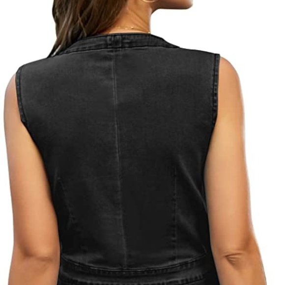 Black Denim Button-Down Dress - Picture 5 of 12